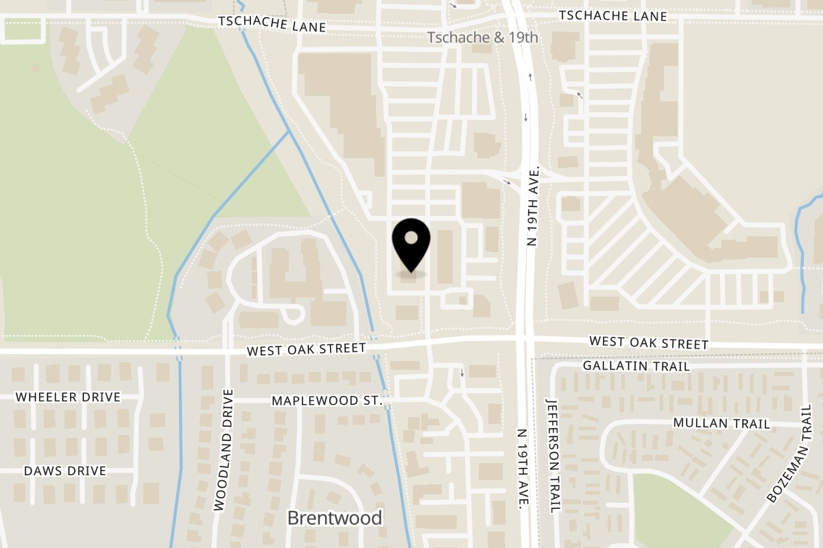 Map showing the location of Rice Thai Cuisine Bozeman (Stoneridge Sq.) on 2051 W Oak St #2 in Bozeman